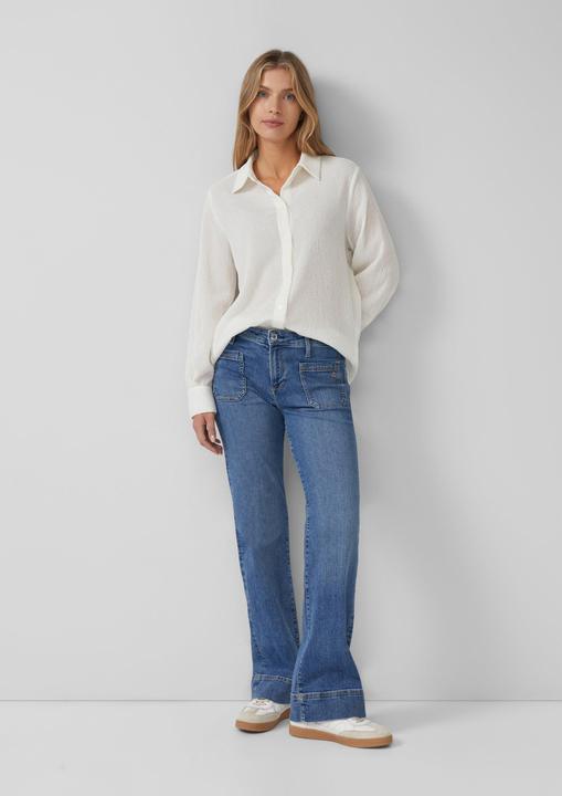 Immagine prodotto s.Oliver Bluse Strukturierte Jersey-Bluse mit Raffung am Rücken (48)