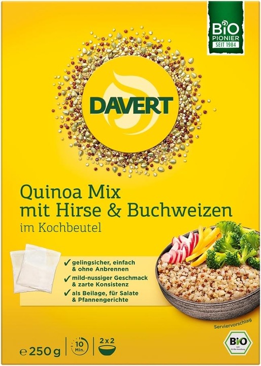Produktbild Davert Quinoa Mix Hirse Buchweizen im Kochbeutel (250 g)