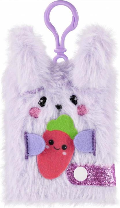 Actual product image Starpak Plush key ring notebook rabbit (Plain, Soft cover)