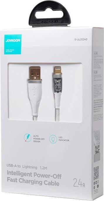 Produktbild Joyroom S-UL012A3 Intelligent Power-Off Fast Charging Cable USB-A to Lightning 2.4A 1.2m-White (1.20 m)