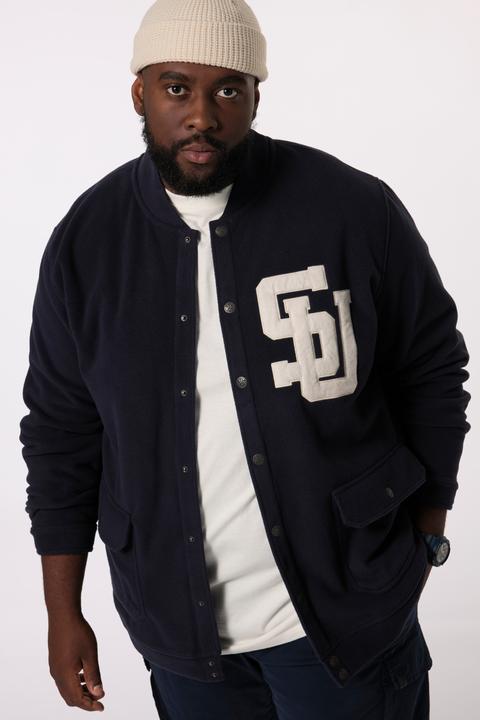 Immagine prodotto Sthuge Giacca in pile con collo in stile college e applicazione in bouclé, fino alla tg. 8XL (3XL)