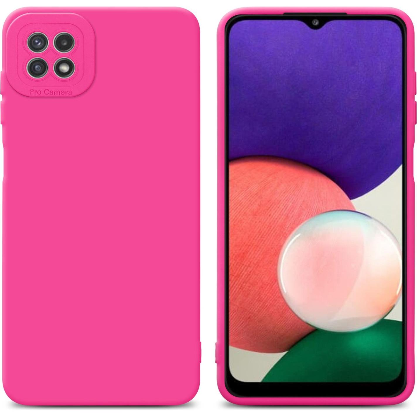 Cadorabo Hülle für Samsung Galaxy A22 5G im TPU Fluid LM162 Style (Samsung Galaxy A22 5G), Smartphone Hülle, Pink