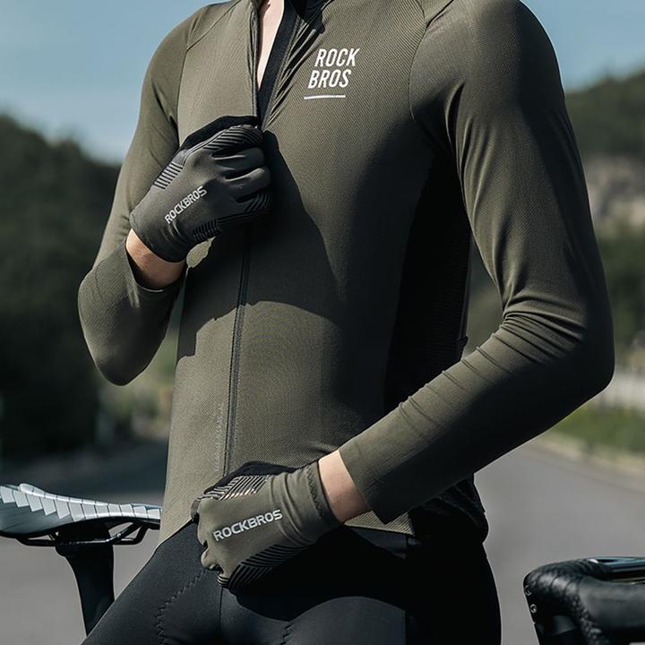 Actual product image Rockbros cycling gloves spring/summer/autumn, full, size: M - black (M)