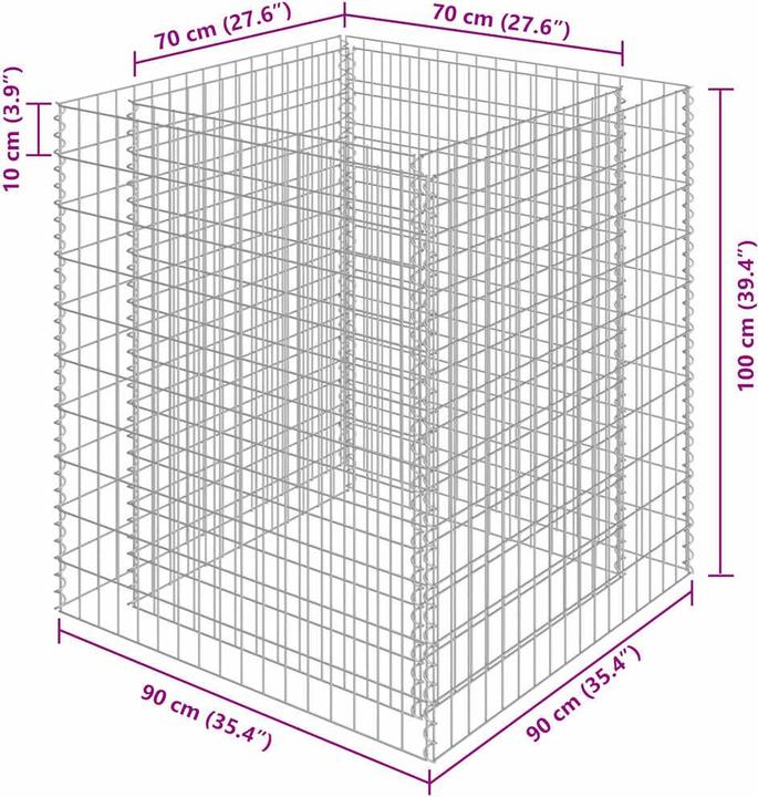 Actual product image vidaXL Gabionen-Hochbeet