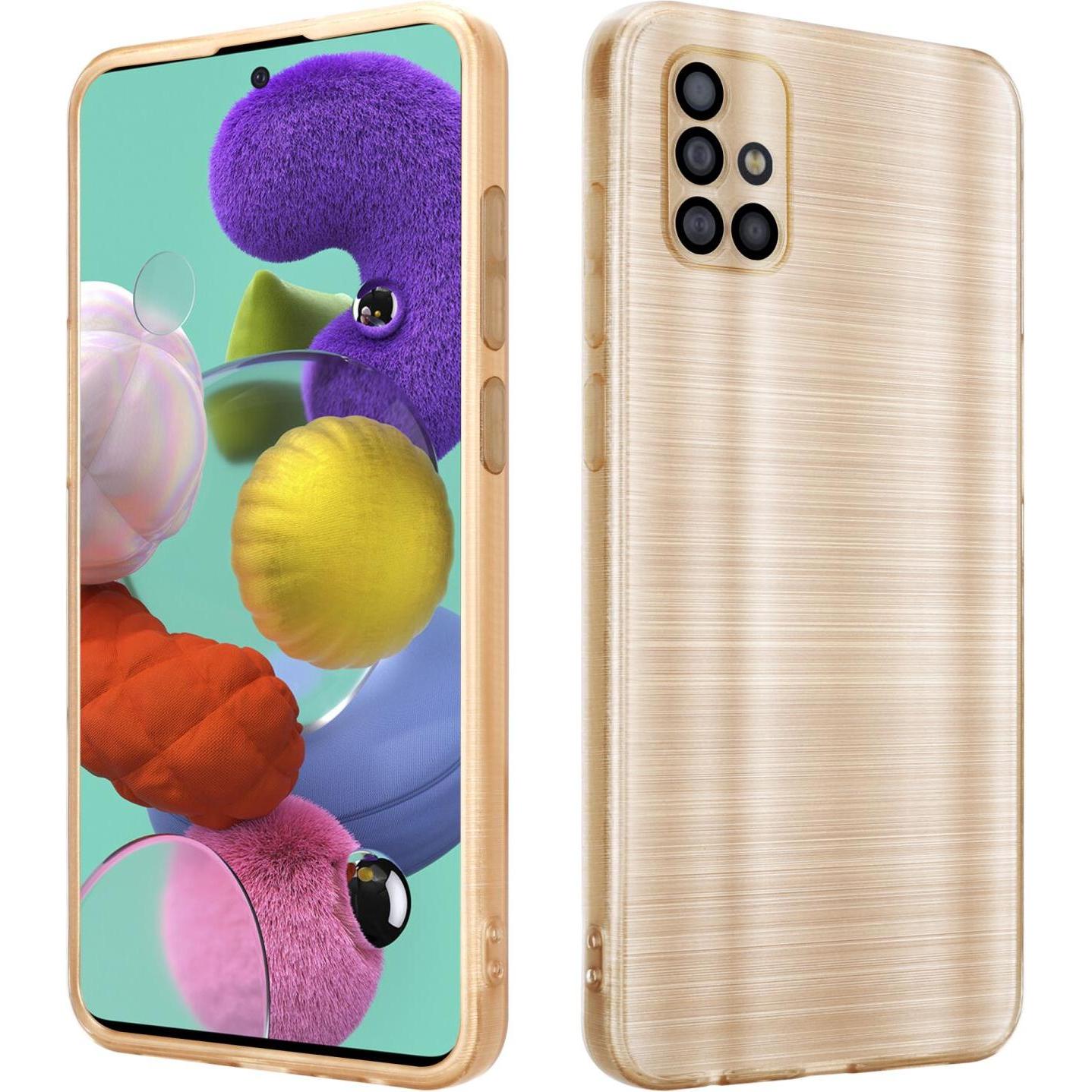 Cadorabo Hülle für Samsung Galaxy A51 4G / M40s im TPU Brushed Kameraschutz LM160 Style (Samsung Galaxy M40s), Smartphon...