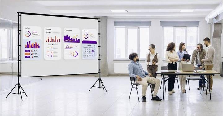 Actual product image SpeaKa Professional SP-PST-314 Stativleinwand Bildformat: 16:9 (150", 16:9)