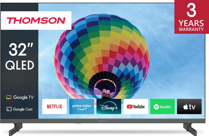 Actual product image Thomson Google TV 32 inch QLED Side (32", QLED, Full HD)