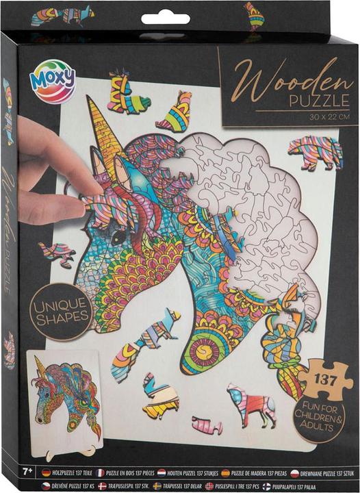 Actual product image Grafix Wooden Puzzle Unicorn Head 137 pieces FSC (137 pieces)