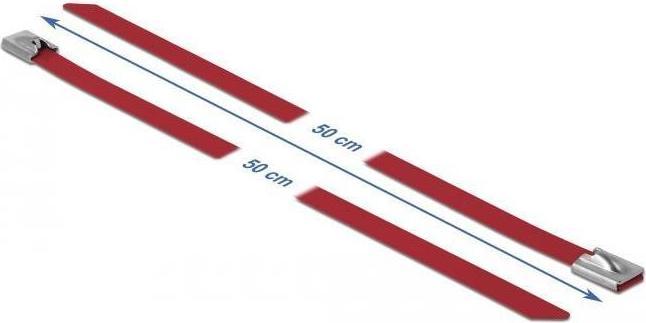 Produktbild Delock Edelstahlkabelbinder 500x7,9 10 Stk. (Metallkabelbinder, 500 mm, 10 Stk.)