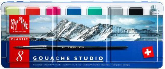 Actual product image Caran d'Ache Gouache Studio Tabletten Metallschachtel