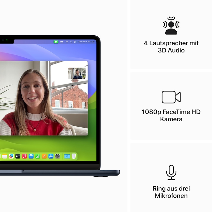 Produktbild Apple MacBook Air – 2024 (13.60", M3, 8 GB, 512 GB, DE)