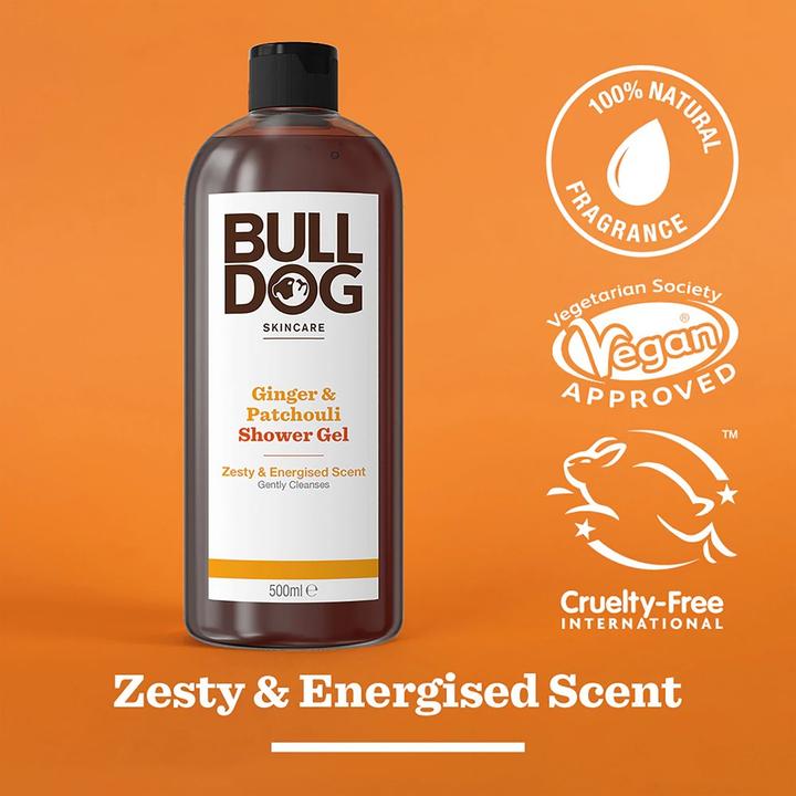 Image du produit Bulldog Skincare Gel douche au gingembre et au patchouli Senteur piquante et énergisante 500ml (500 ml)