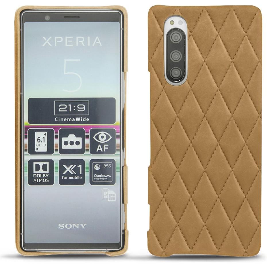Noreve Lederschutzhülle (Sony Xperia 5), Smartphone Hülle, Braun