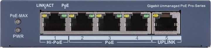 Produktbild Hikvision DS-3E0505HP-E Netzwerk-Switch Unmanaged Gigabit Ethernet (10/100/1000) Power over Ethernet (PoE) (5 Ports)