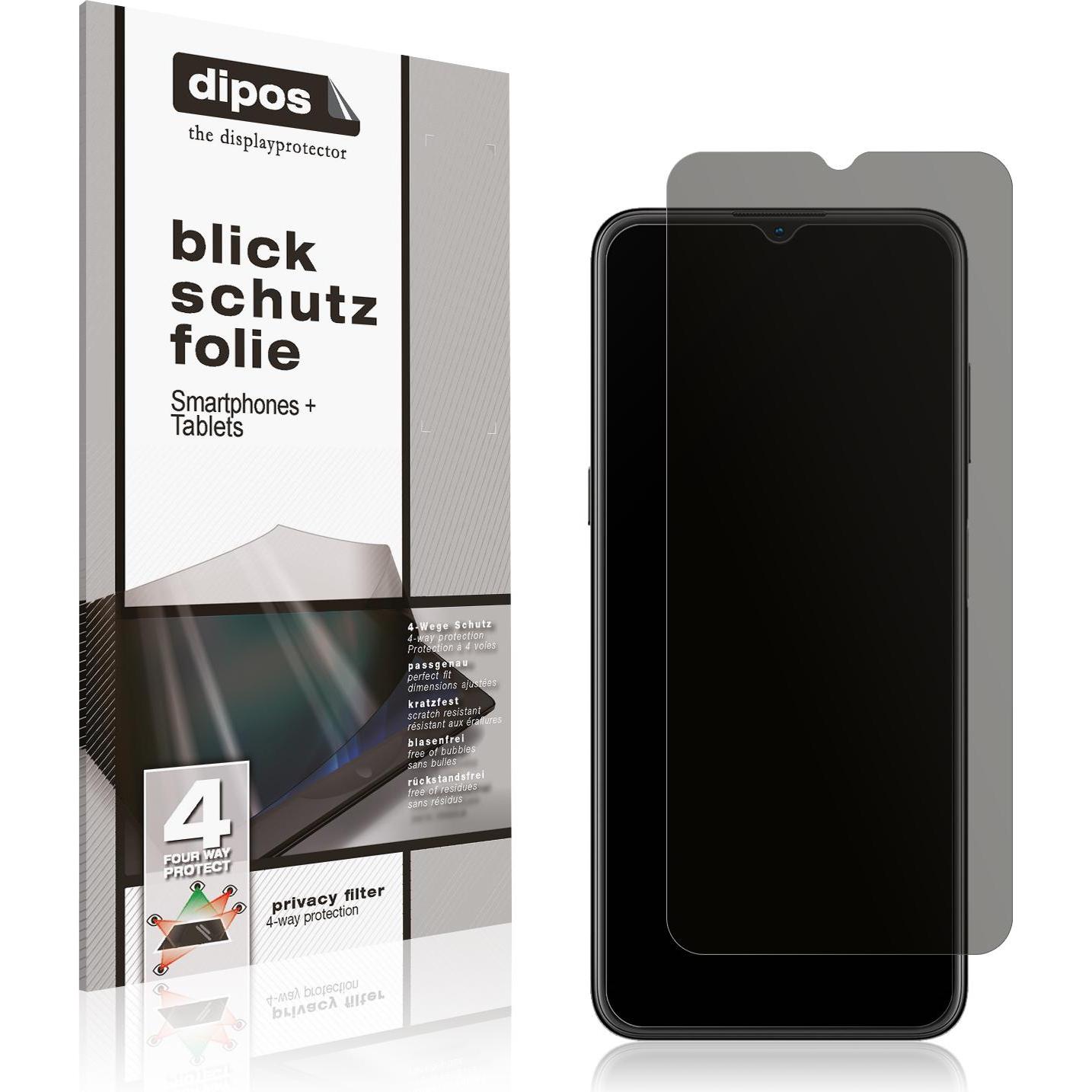 Dipos Blickschutzfolie 4-Way Privacy (1 Stück, Nokia G21), Smartphone Schutzfolie, Transparent