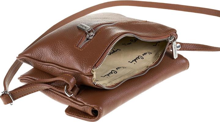 Actual product image Pierre Cardin Damen Umhängetasche Made In Italy - Modell Seraphina Lux - 100% Leder - 26.0 X 18.0 X 4.0 Cm