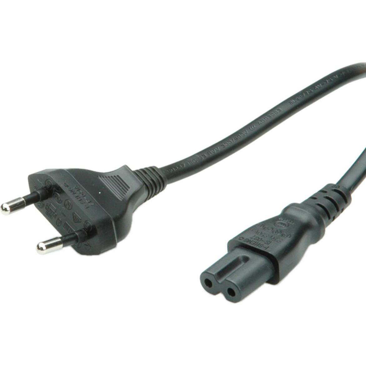 Thumbnail - Value Netzkabel Euro-Flachstecker auf C7 (5 m), Stromkabel