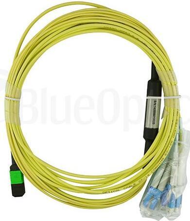 Produktbild CBO LWL MPO/4xLC Breakout Kabel G.657.A1 Singlemode 2 Meter