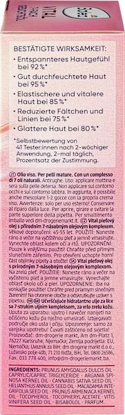 Valeurs nutritives et ingrédients dm Balea Huile Visage Vital 7 fois (30 ml, Huile visage)