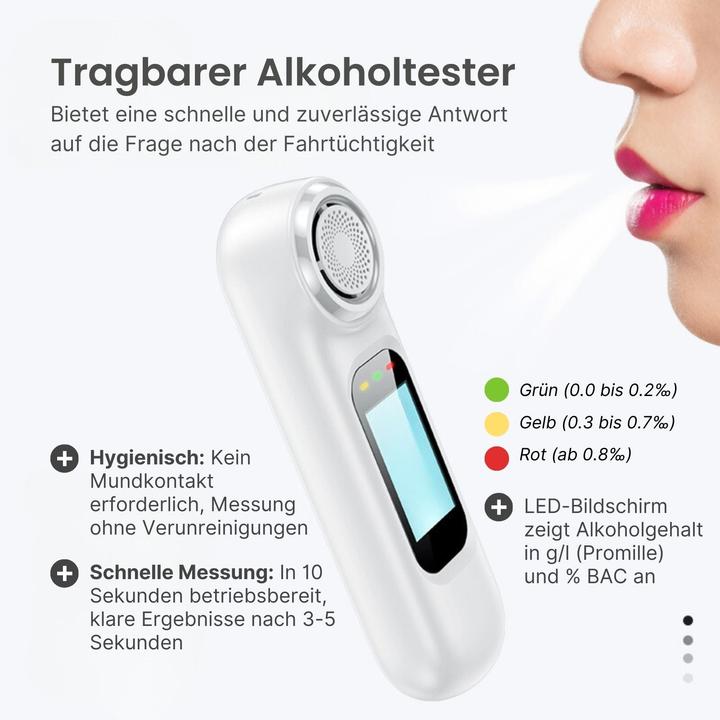 Actual product image Hermex Portable breathalyser Alcohol measuring device Alcohol detector Rapid alcohol test