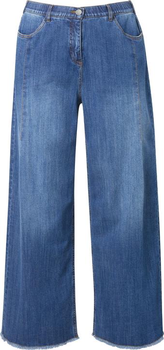 Produktbild Ulla Popken Jeans Mary, weites Bein, Fransensaum, Stretchdenim (52)