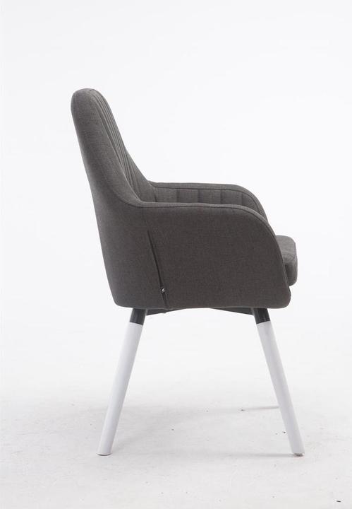 Produktbild Swisshandel24 Stuhl Florian Stoff Weiss, dunkelgrau