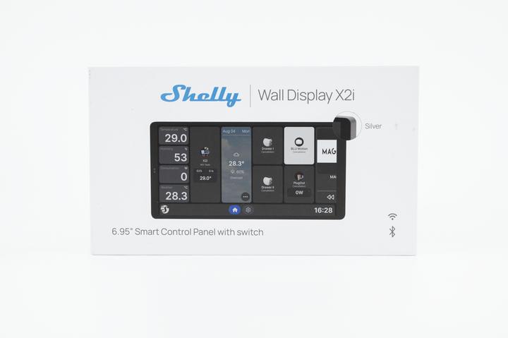 Produktbild Shelly · Unterputz · Wall Display X2i Silver · WLAN · Silber