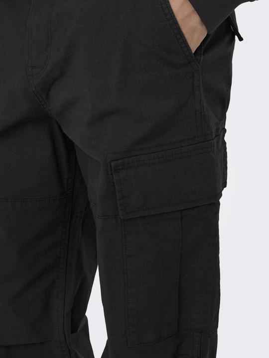 Actual product image Only & Sons Loose fit mid waist elasticated cargo trousers Trousers (W36/L32)