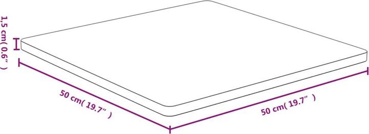 Actual product image VidaXL Douglas (50 x 50 x 1.5 cm)