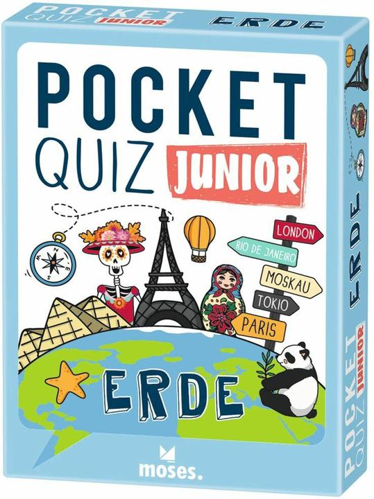 Actual product image MOS51108 - Pocket Quiz Junior - Earth, Card game, 1+ players, ages 8+ (DE edition) (German)