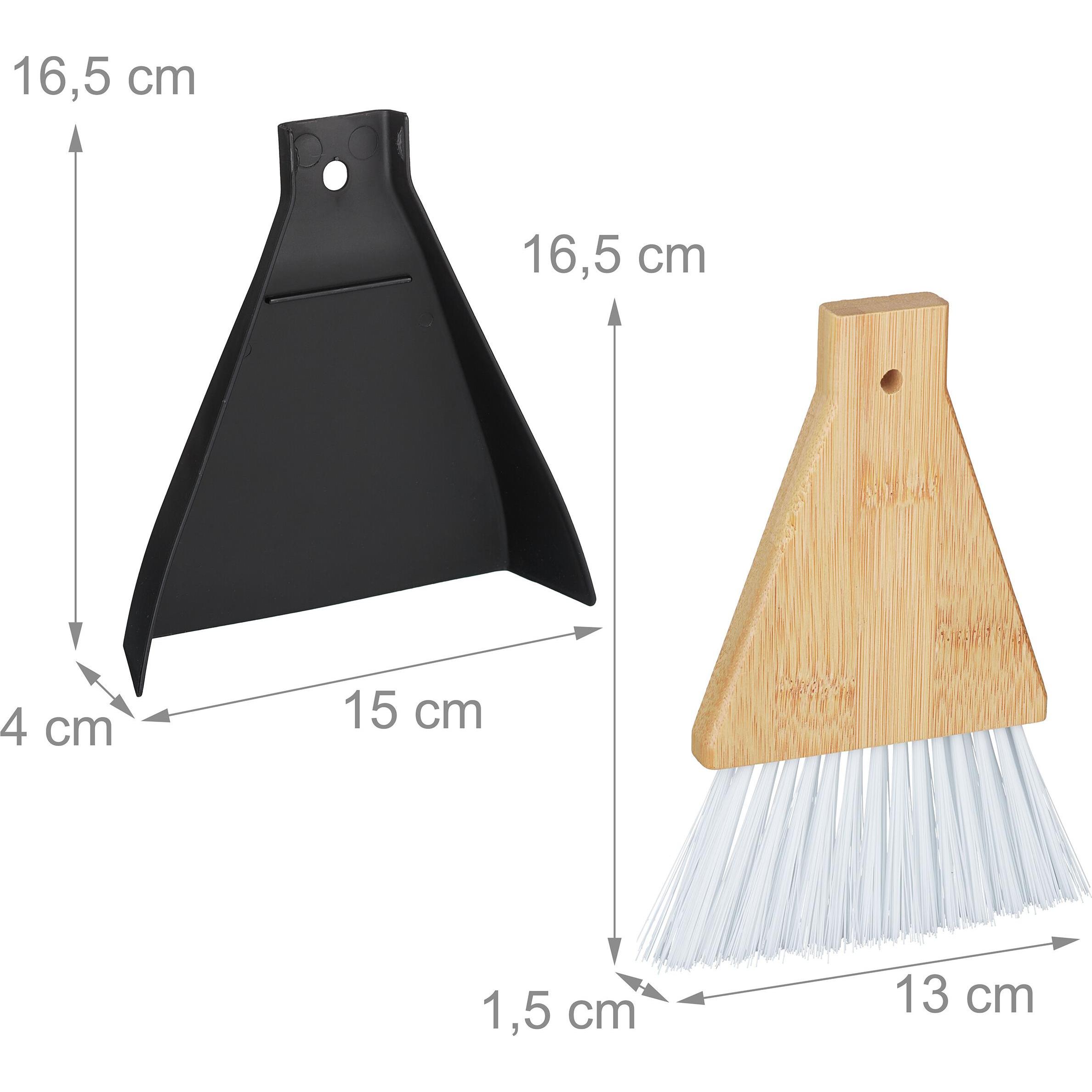 Thumbnail - Relaxdays 2x Tischkehrset, Reinigungsutensil, Schwarz