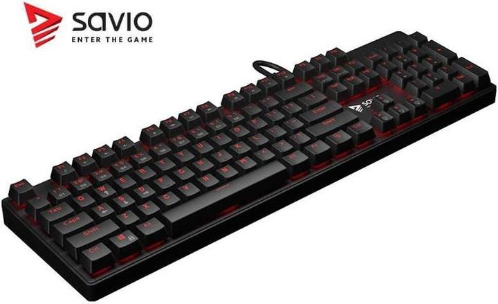 Actual product image Savio Mechanical gaming keyboard Tempest RX FULL Outemu RED, ENG layout (Eng. Int., Cable)