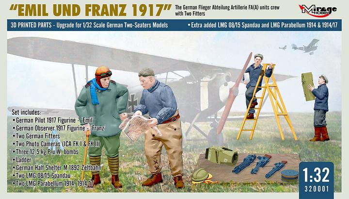 Produktbild Mirage Hobby WWI German FA(A) Units Crew 'Emil und Franz 1917' w/Equipment
