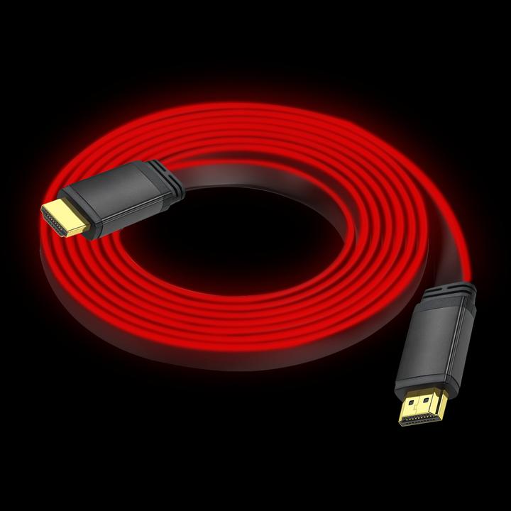 Actual product image Oniverse - Hdmi Led Cable 8K - Red (2 m)
