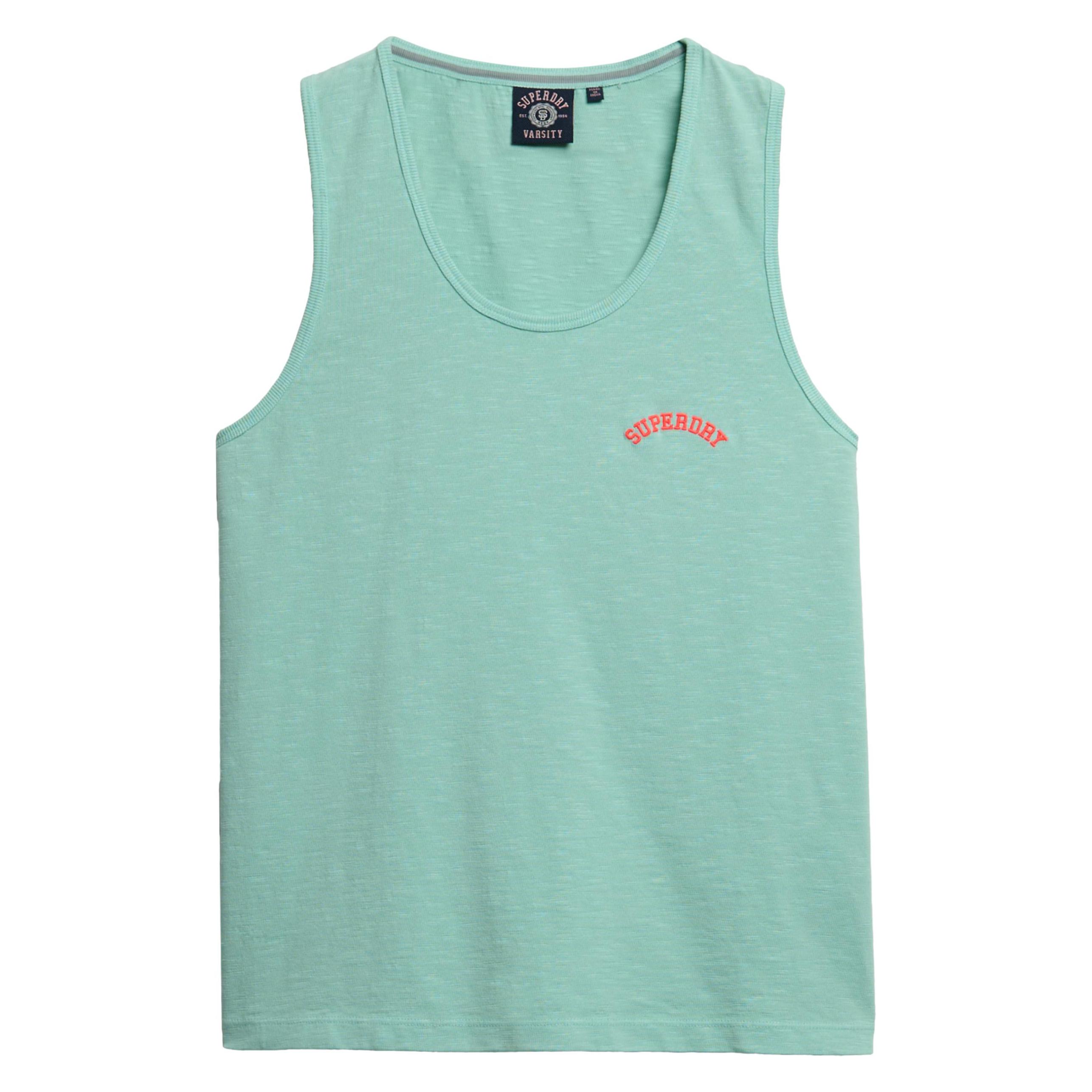 Superdry, Damen, Shirts, Essential Logo Tanktop Mit Stückfärbung, Grün, (10XL)