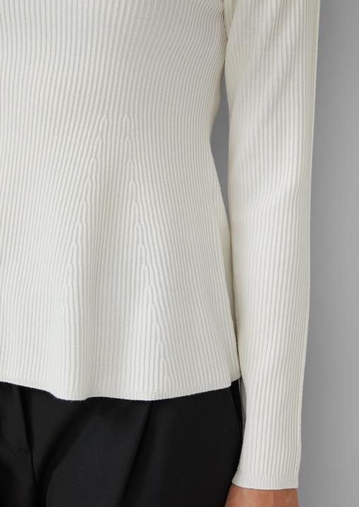 Produktbild s.Oliver Strickpullover Taillierter Feinstrick-Pullover mit ausgestelltem Saum (46)