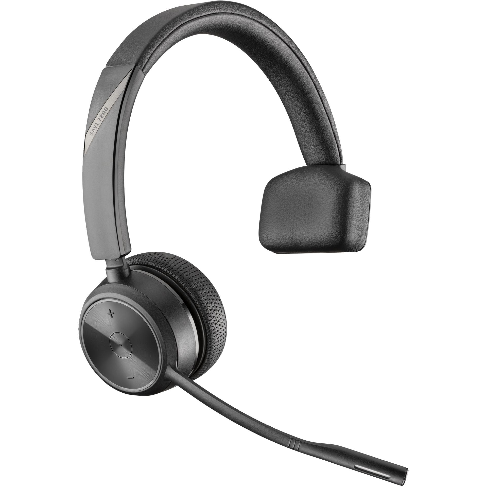 Poly Spare Mon Headset Dect Savi (Kabellos), Office Headset, Schwarz