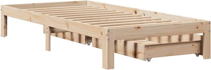 Produktbild vidaXL Bett mit Schubladen Kiefer (75 x 190 cm)