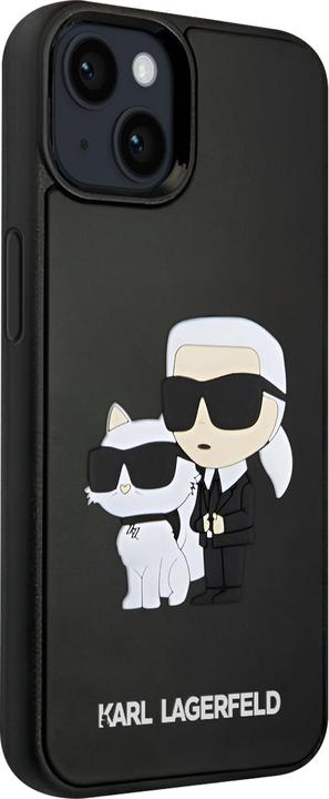 Produktbild Karl Lagerfeld Hülle 3D Rubber Karl & Choupette, Schwarz Series (Apple iPhone 15 Plus)