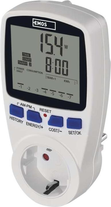 Emos MISURATORE DI POTENZA DIGITALE P5822 - SCHUKO