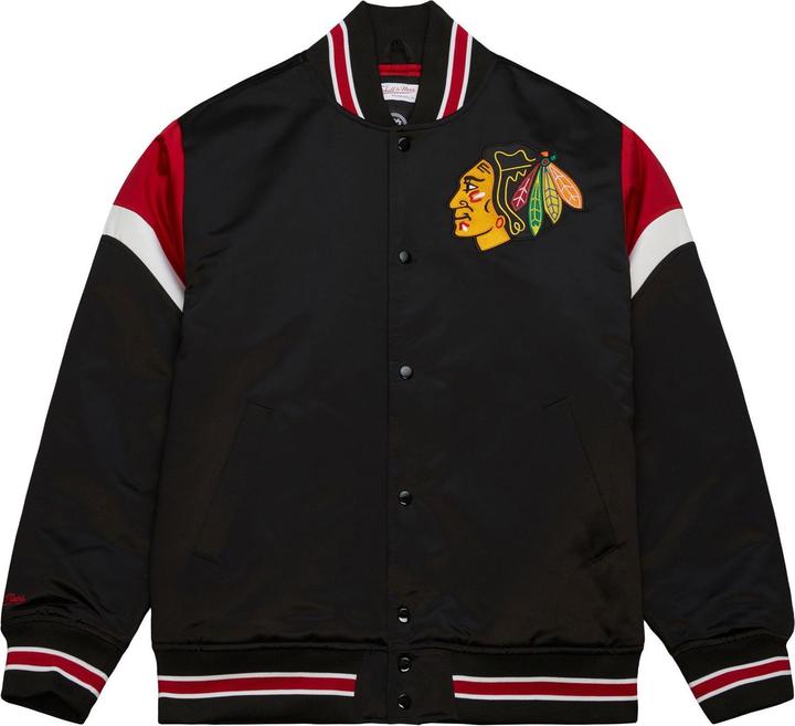 Actual product image Mitchell & Ness M&N Heavyweight Satin Veste NHL Chicago Blackhawks (M)