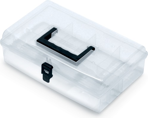 Prosperplast Scatola di assortimento Scatola di smistamento per piccole parti Maniglia ergonomica Chiusure a