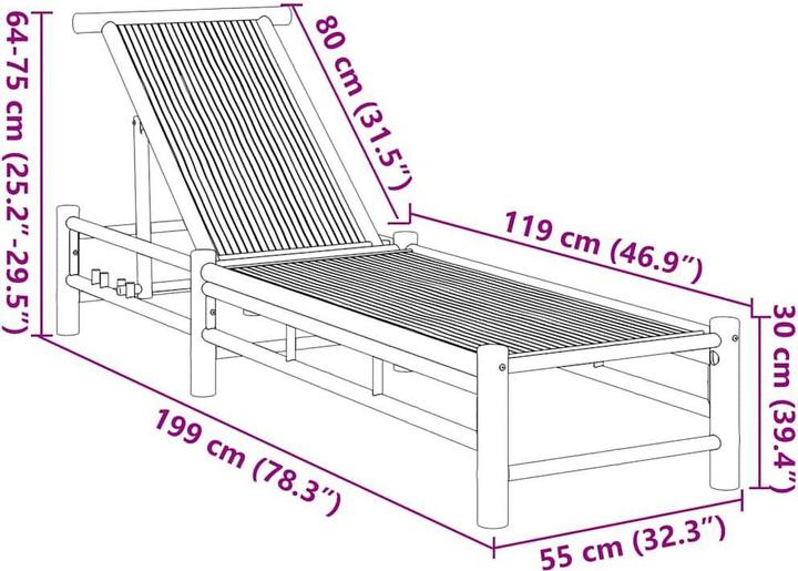 Produktbild vidaXL Sonnenliege (199 cm)