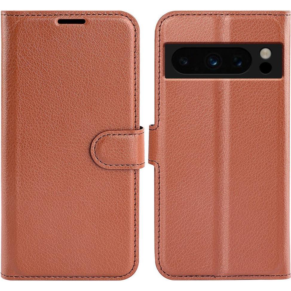 Cover-Discount Google Pixel 8 Pro - Leder Etui Hülle braun (Google Pixel 8 Pro), Smartphone Hülle, Braun