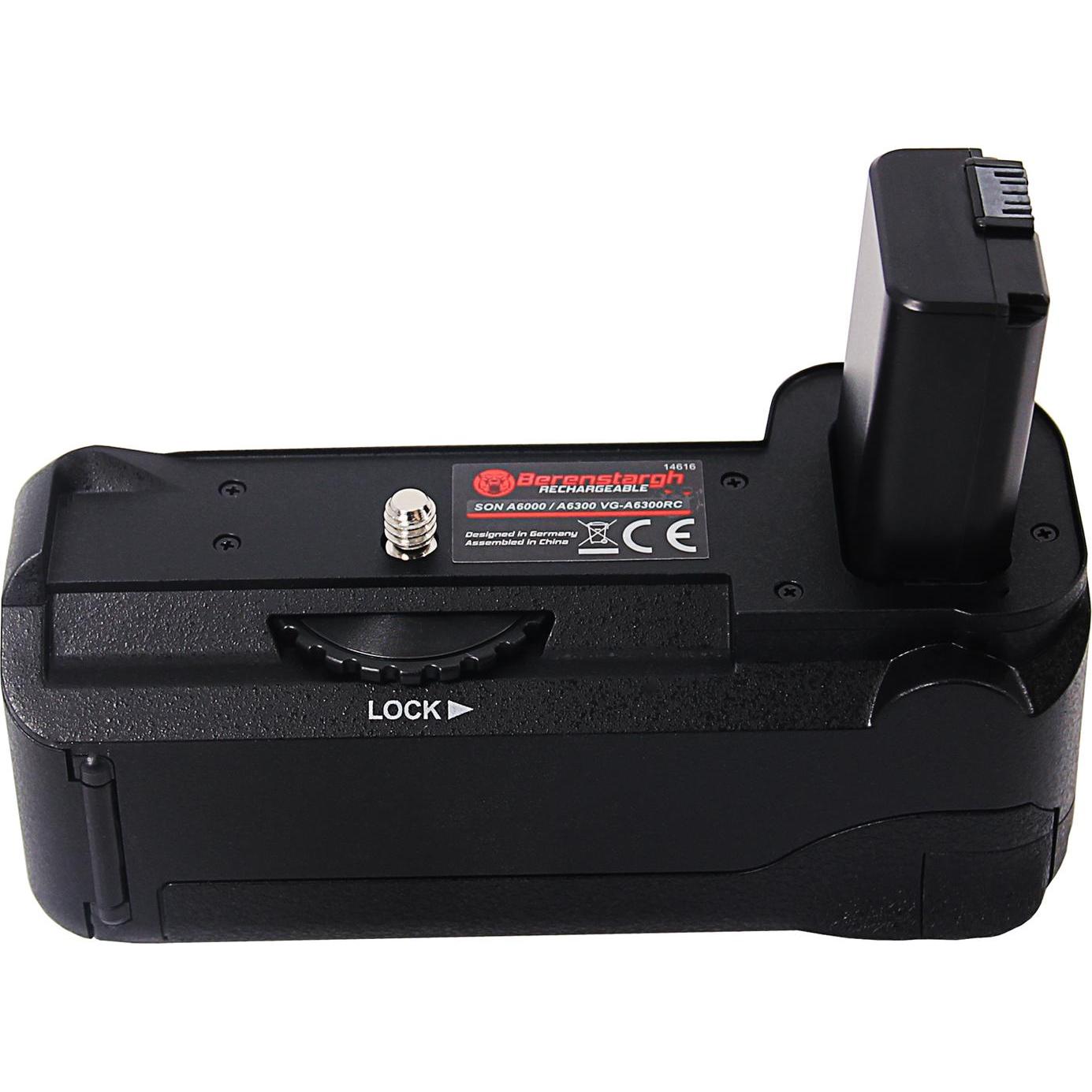 Berenstargh Batteriegriff VG-A6300 für Sony A6000 A6300 A6400 für NP-FW50 Akku inkl. Fernbedienung (Maniglia della batteria), Impugnatura + Battery gr