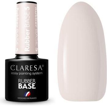 Claresa, Nagellack, UV-Nagellack Rubber Base Maniküre & Pediküre 5ml - Farbton 05 Semi-Transparent (Rosa, UV-Gel Lack)