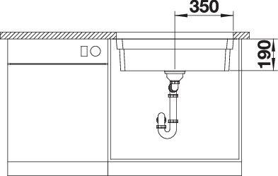 Actual product image Blanco Etagon 700-U (Undermount sink, 74 cm, 44 cm)