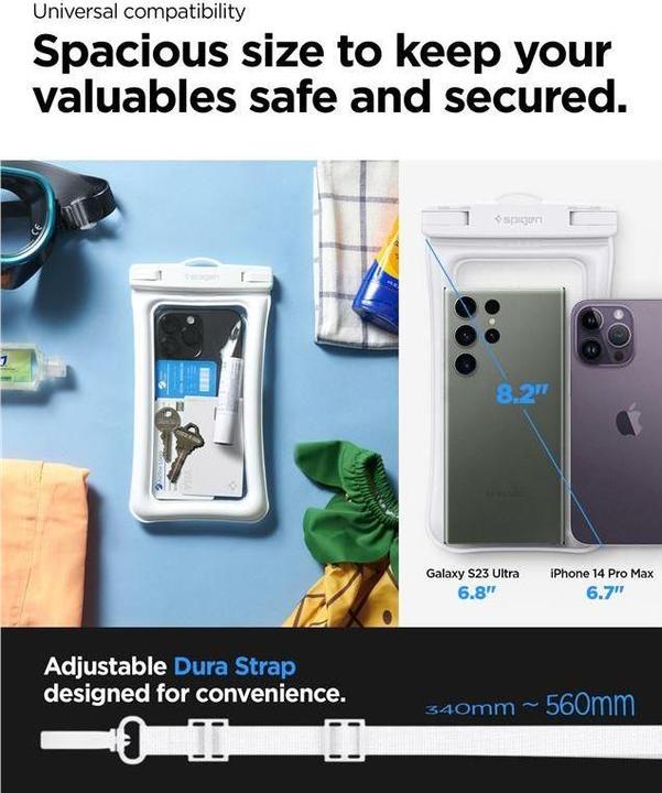 Immagine prodotto Spigen A610 Custodia Impermeabile Universale Per Galleggianti, Bianco (Universale)