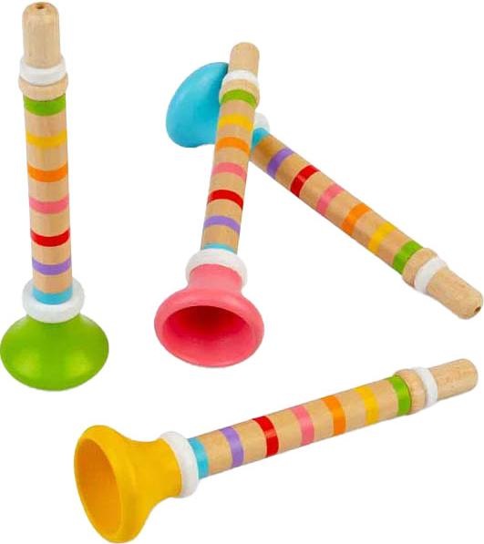 Produktbild Bigjigs farbige Holztrompete