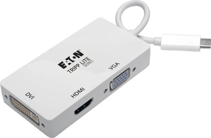 Actual product image Eaton USB-C Multiport Adapter M/3xF - 4K HDMI DVI VGA HDCP White (USB 3.1, 15.24 cm)